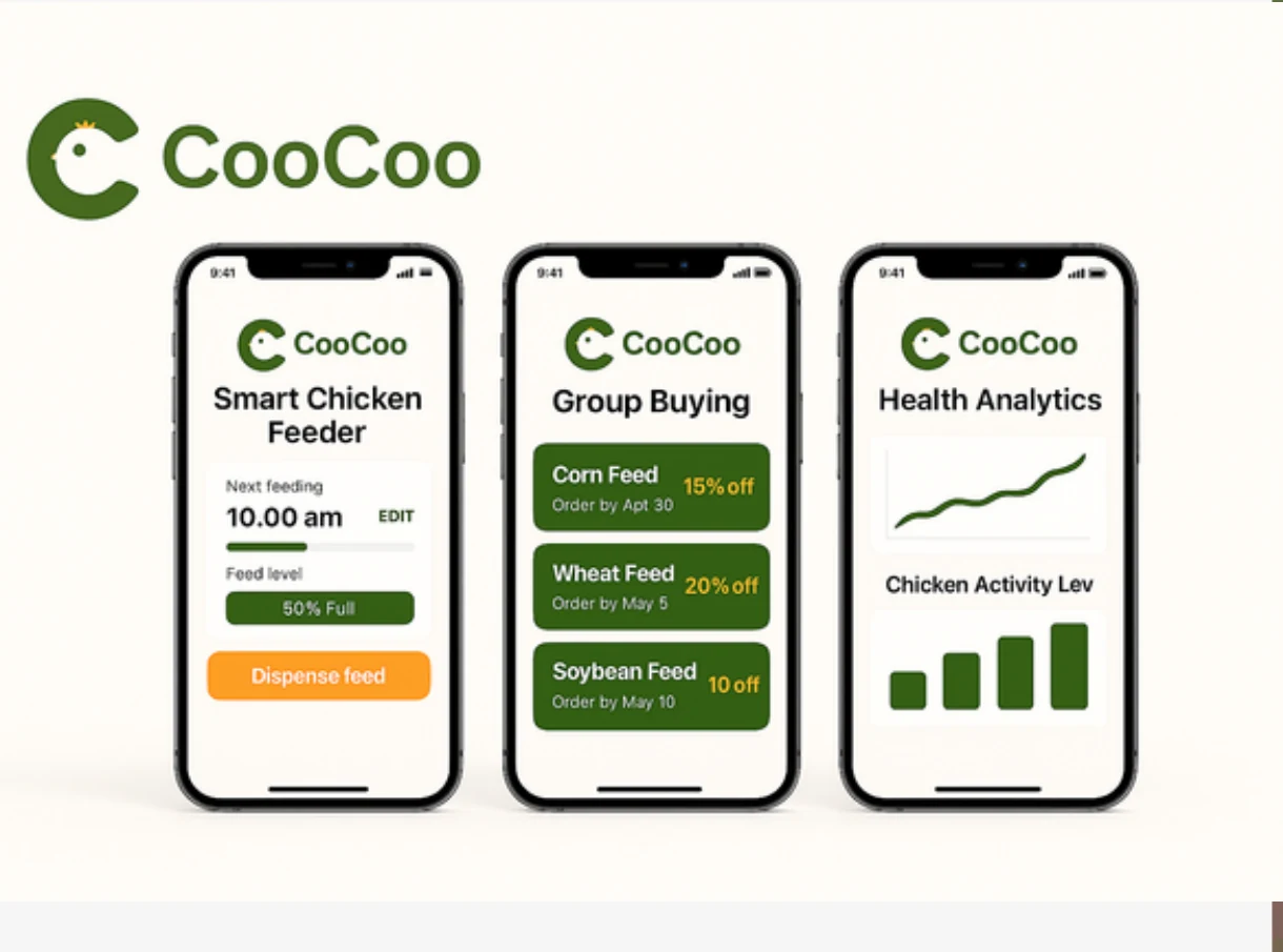 Concept screens for the CooCoo mobile platform
